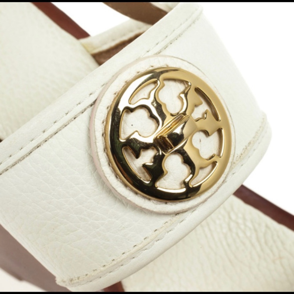 ❌❌❌SOLD Tradesy❌❌❌Tory Burch Selma Wedge White - Picture 5 of 8
